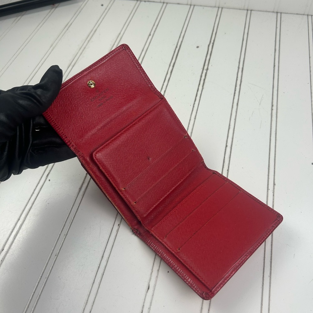 Louis Vuitton Vintage Red Epi Elise Wallet - Picture 10 of 11